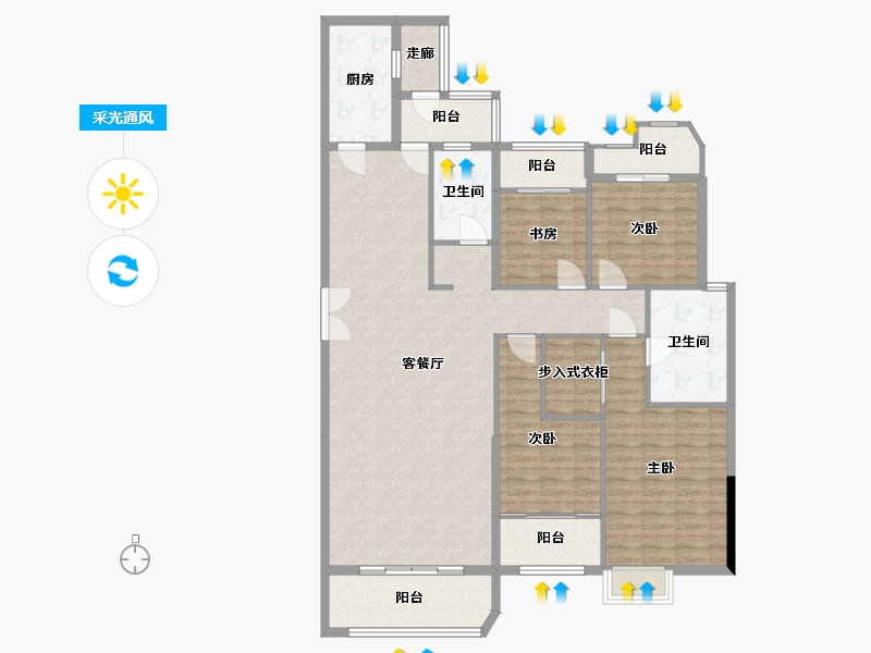 福建省-莆田市-皇庭水岸2期A2区-146.34-户型库-采光通风