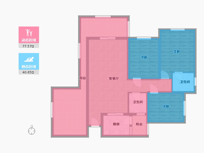 四川省-宜宾市-长江大院-104.00-户型库-动静分区