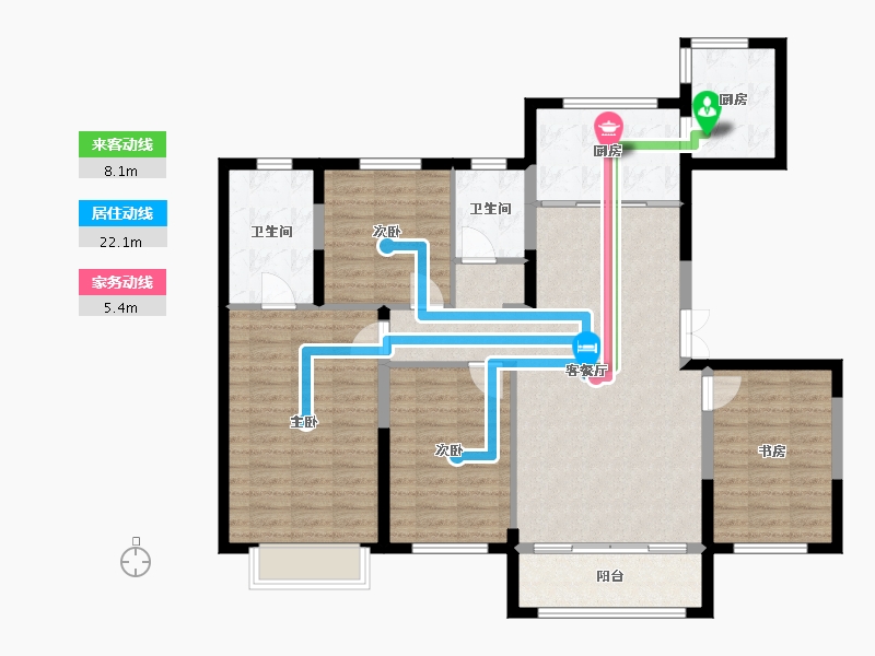 黑龙江省-哈尔滨市-江御府-125.60-户型库-动静线