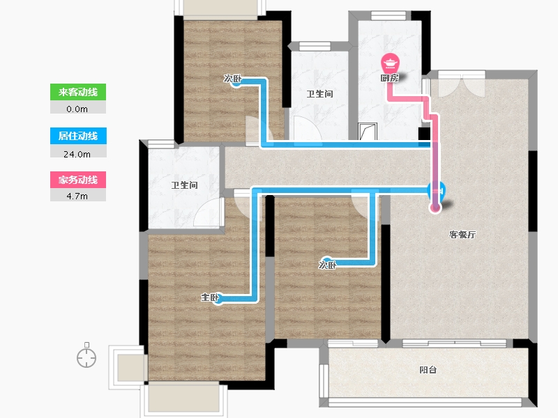 江西省-抚州市-樾龙门-90.40-户型库-动静线