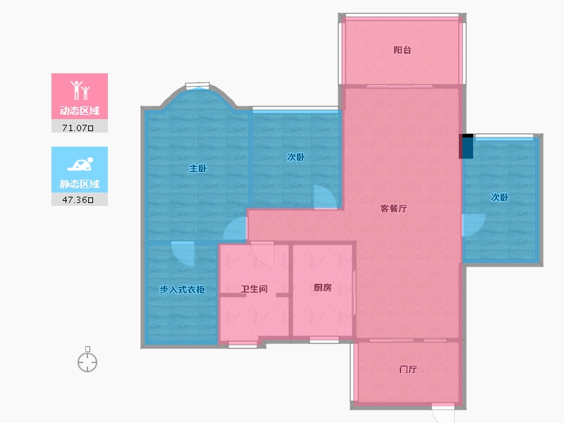 广东省-深圳市-佳兆业可园-93.32-户型库-动静分区