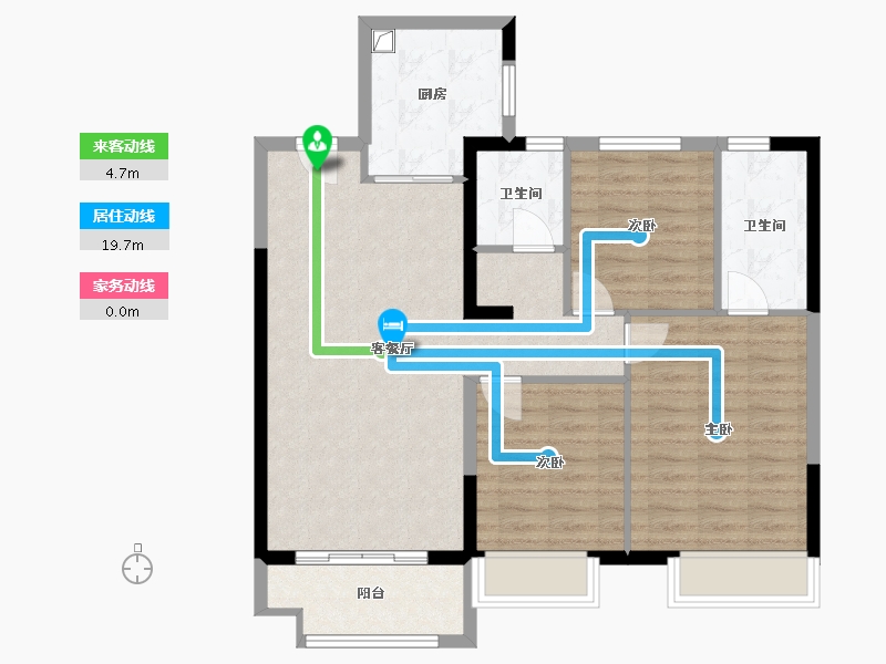 河北省-邯郸市-美的剑桥郡-88.00-户型库-动静线