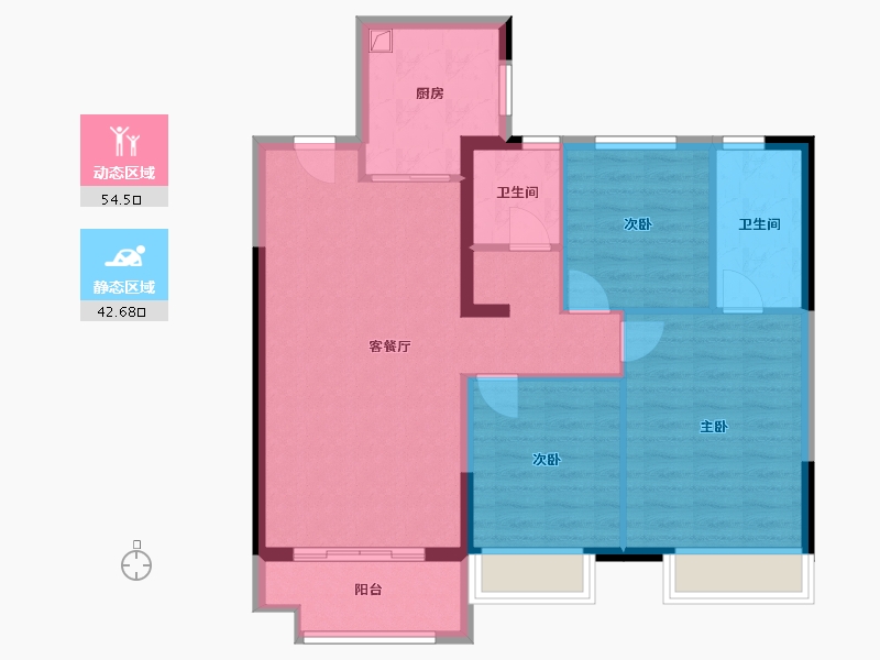 河北省-邯郸市-美的剑桥郡-88.00-户型库-动静分区