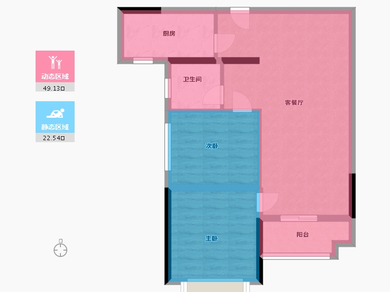 陕西省-西安市-东晁悦府-64.00-户型库-动静分区