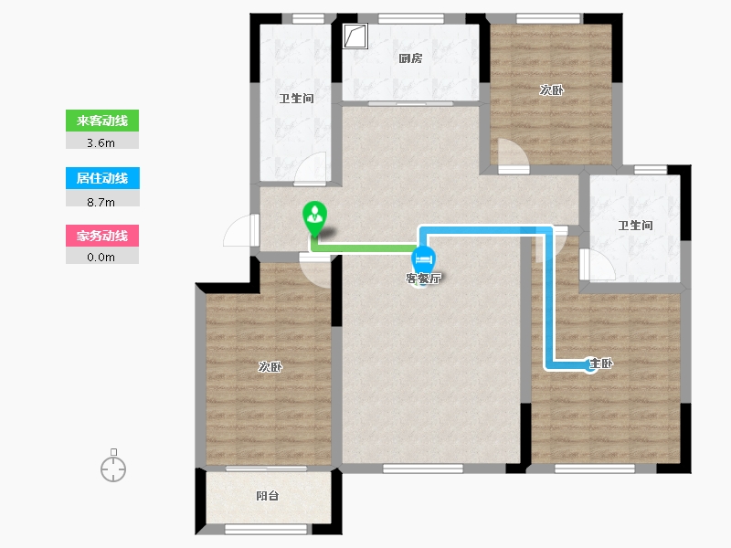 山东省-青岛市-南下庄小区-110.00-户型库-动静线