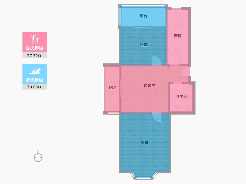 天津-天津市-嘉汇园-63.71-户型库-动静分区