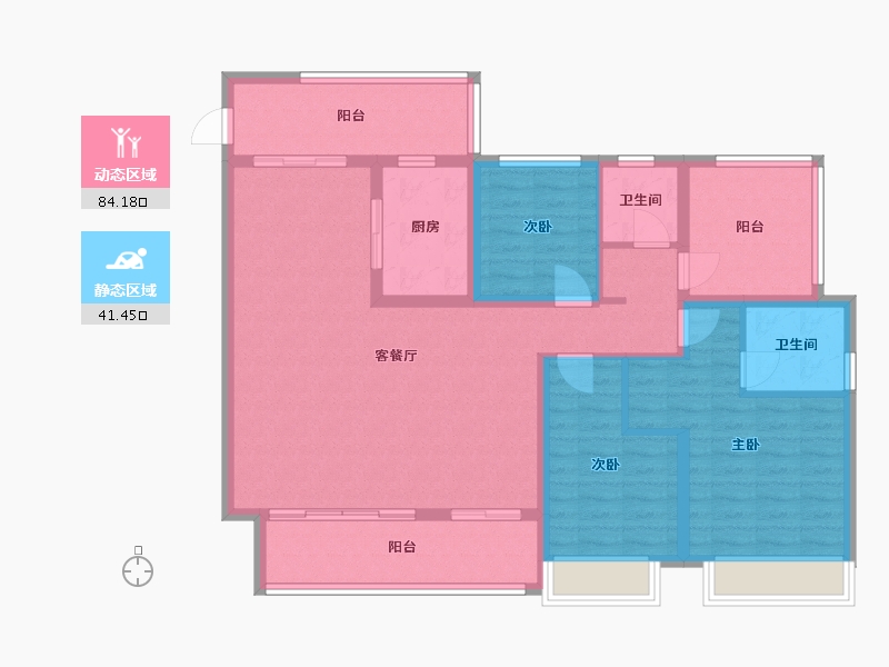 云南省-昭通市-融创凤凰山国际文旅小镇-114.40-户型库-动静分区