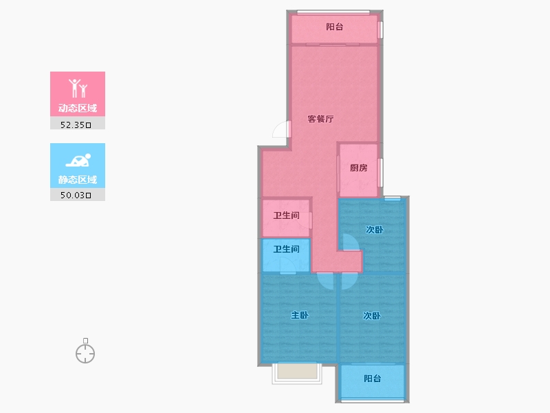 福建省-福州市-龙凤苑-88.00-户型库-动静分区