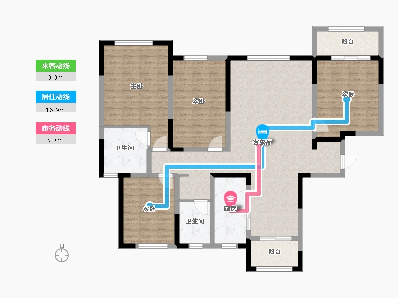 山东省-济南市-泰和新苑-133.60-户型库-动静线