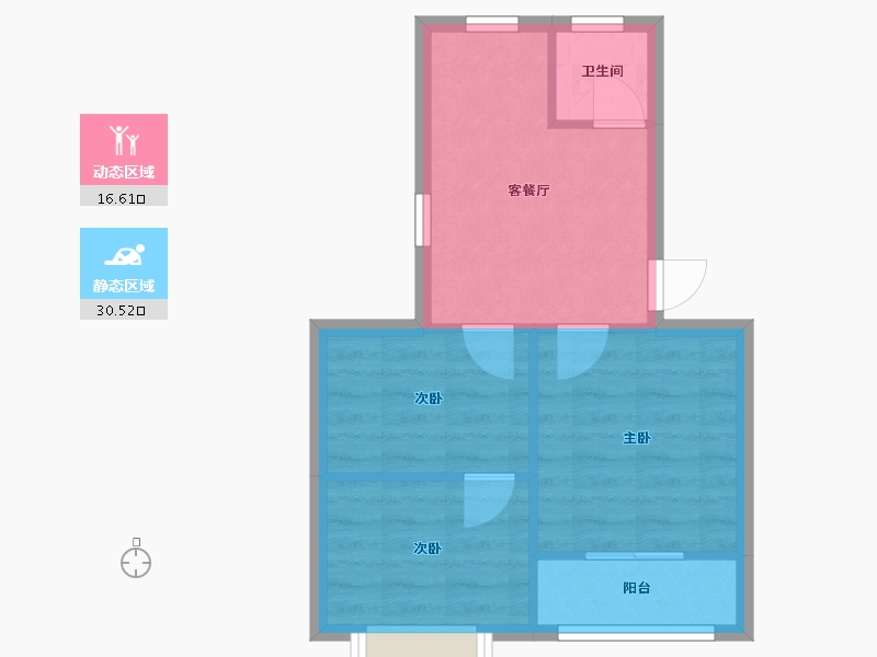 上海-上海市-长桥五村-44.00-户型库-动静分区