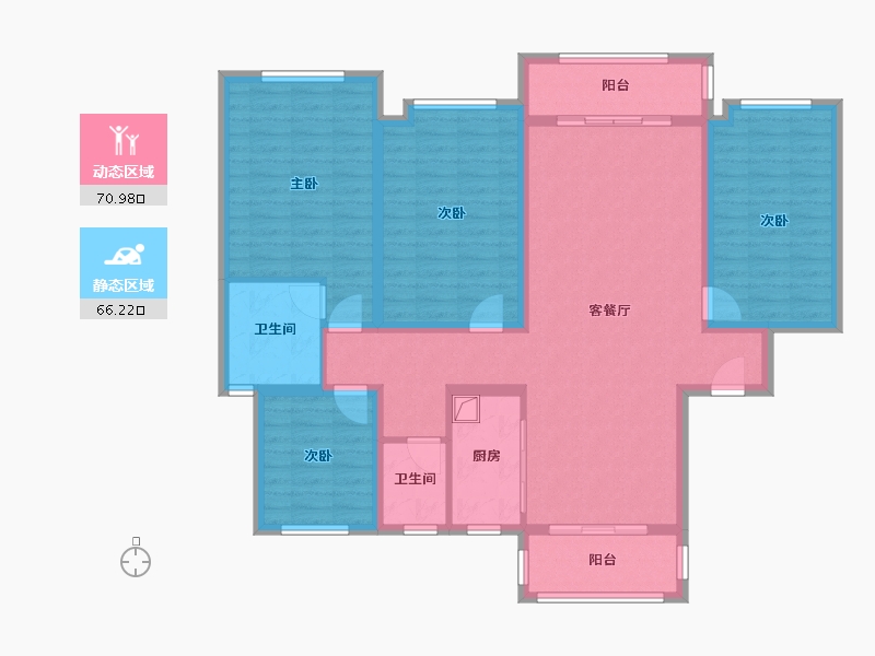 河北省-衡水市-金都印象城-130.57-户型库-动静分区