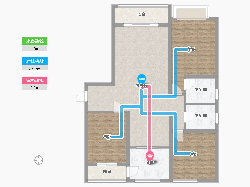 山西省-大同市-瑞湖天泰苑-111.86-户型库-动静线