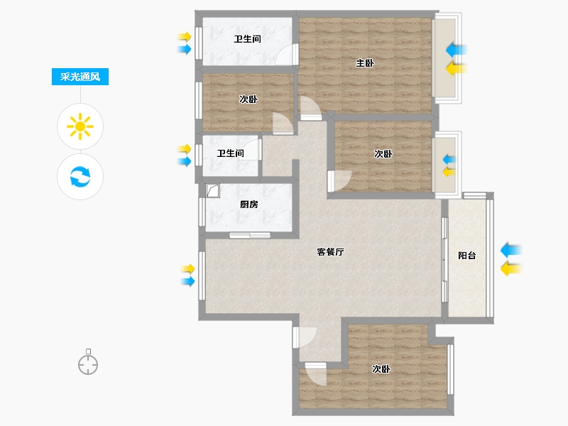 河南省-商丘市-和顺沁园春-115.20-户型库-采光通风