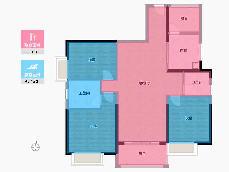 广东省-湛江市-营销中心-104.00-户型库-动静分区