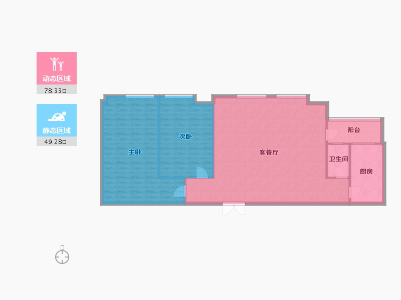 广东省-广州市-桥虹花园-129.14-户型库-动静分区