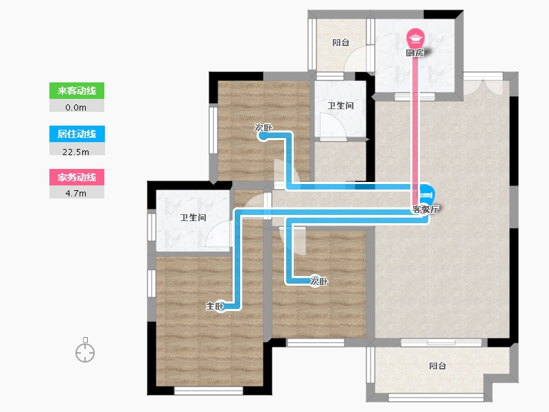 四川省-宜宾市-光明春天大院-86.24-户型库-动静线