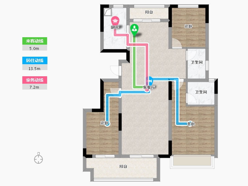 河南省-信阳市-正商书香华府-104.94-户型库-动静线