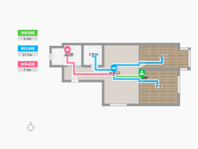 青海省-西宁市-西建苑小区-69.60-户型库-动静线