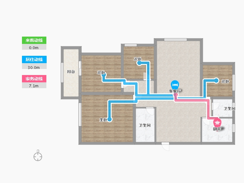 浙江省-杭州市-德圣博奥城-118.40-户型库-动静线