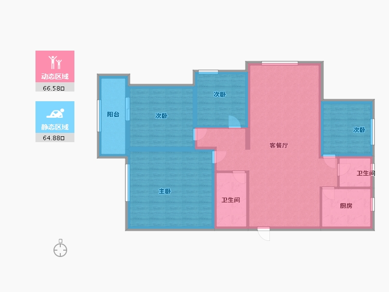 浙江省-杭州市-德圣博奥城-118.40-户型库-动静分区