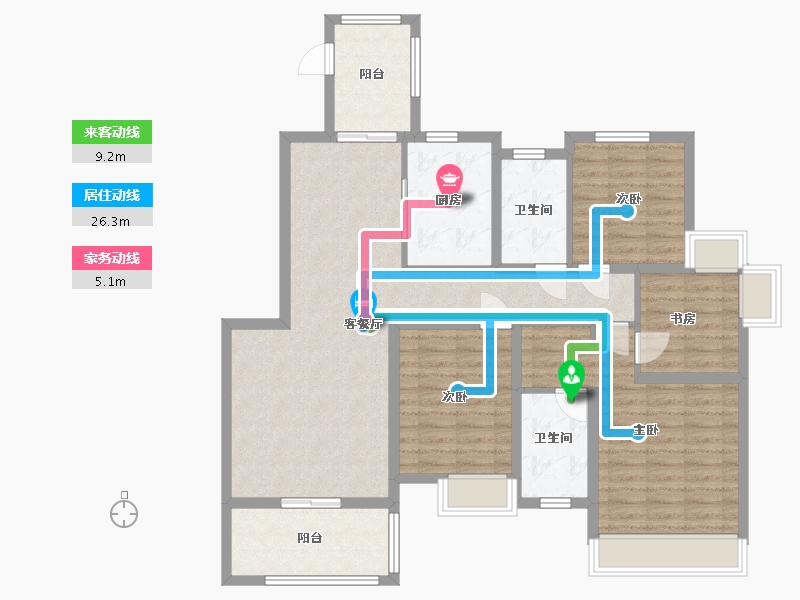 江苏省-盐城市-宝达香格里拉-114.40-户型库-动静线