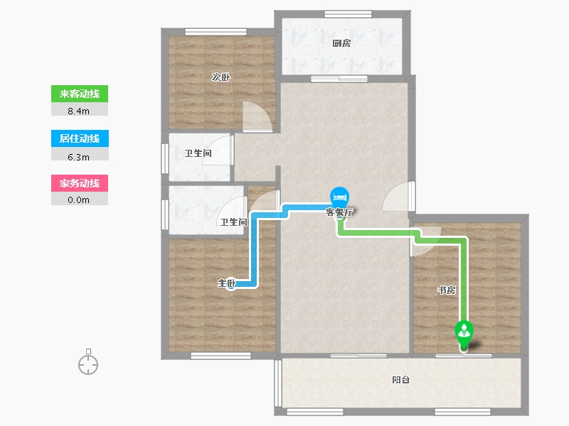 安徽省-安庆市-天成一品-111.92-户型库-动静线