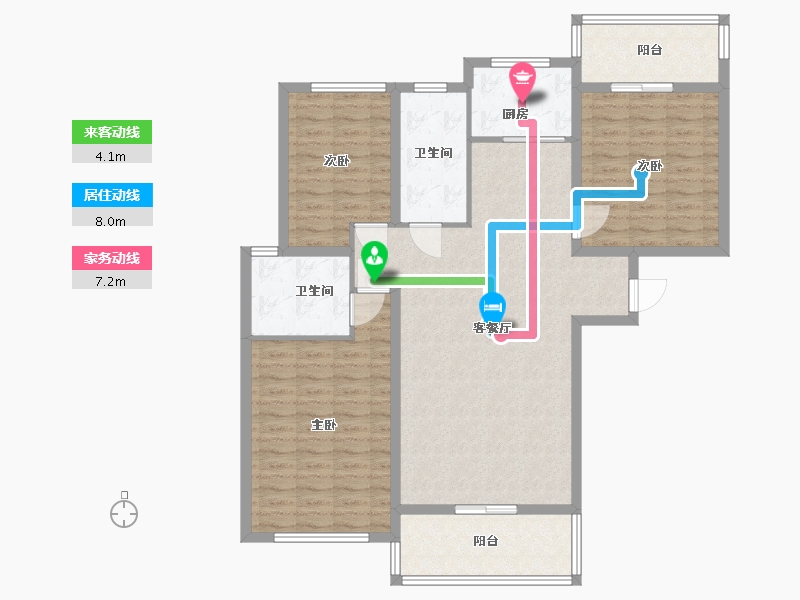 河南省-郑州市-中原区西岗村安置房-120.00-户型库-动静线