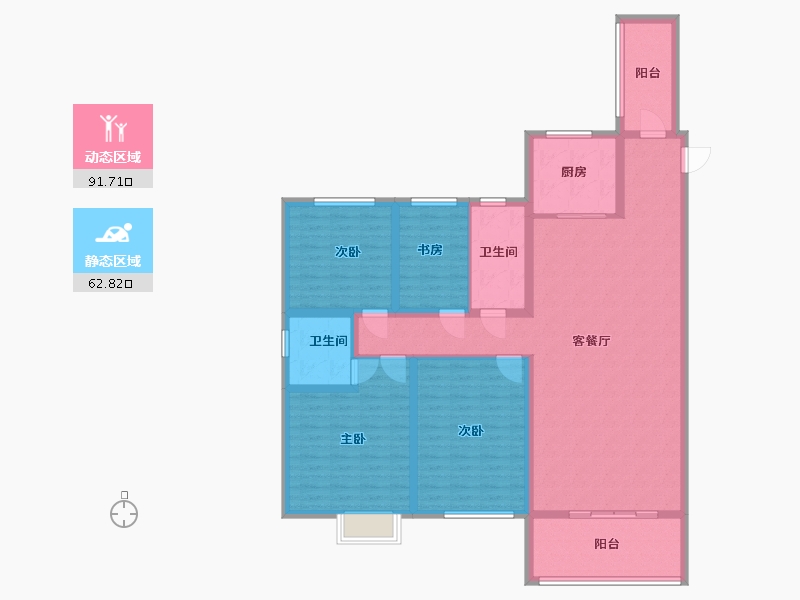 江苏省-扬州市-九龙湾-139.20-户型库-动静分区