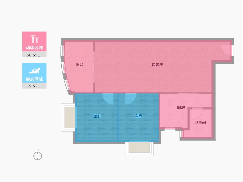 广东省-广州市-恒丰花园-64.00-户型库-动静分区