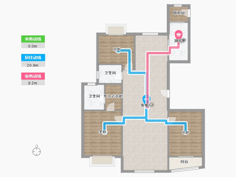 山东省-临沂市-外滩明珠-135.12-户型库-动静线