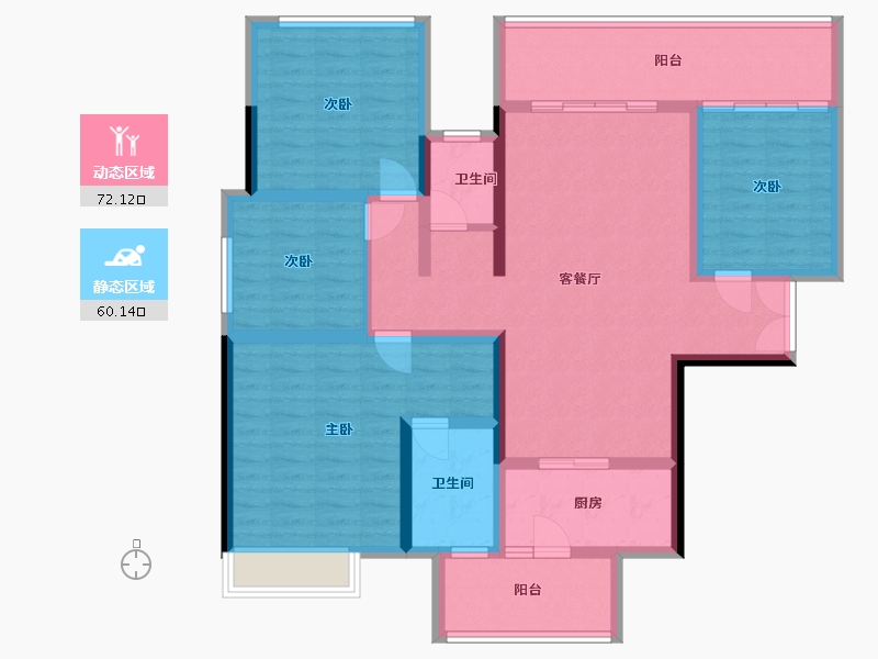 广西壮族自治区-南宁市-路桥锦绣嘉园-108.82-户型库-动静分区