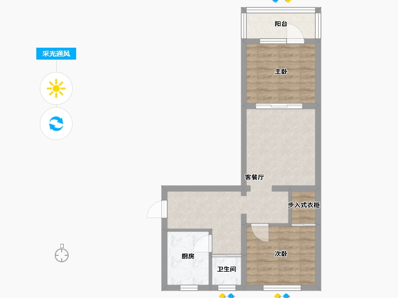 河北省-保定市-矿山局家属楼-50.00-户型库-采光通风