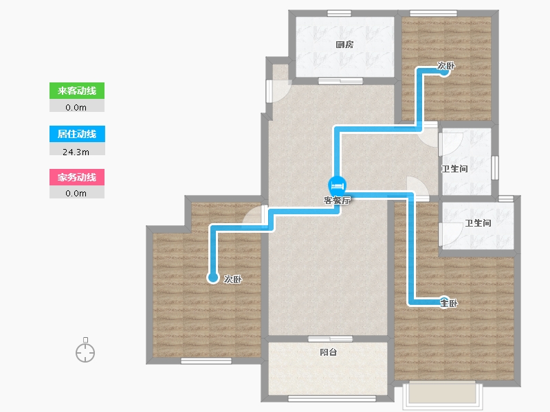 河南省-焦作市-西城家园-132.00-户型库-动静线