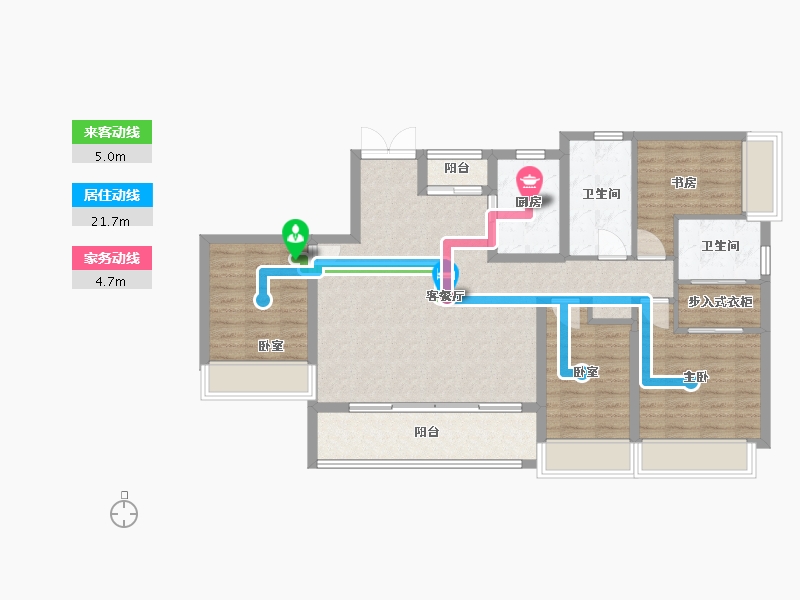 广东省-广州市-滨海花园-120.00-户型库-动静线