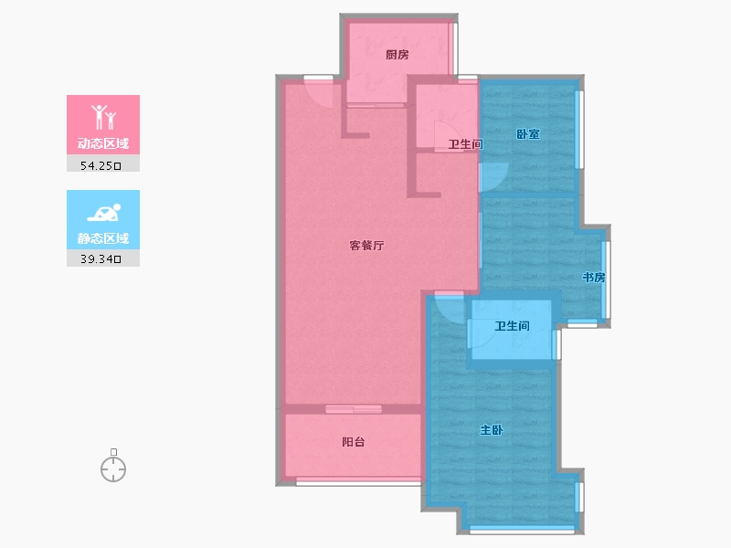 贵州省-遵义市-玉龙大厦(法院街)-98.00-户型库-动静分区