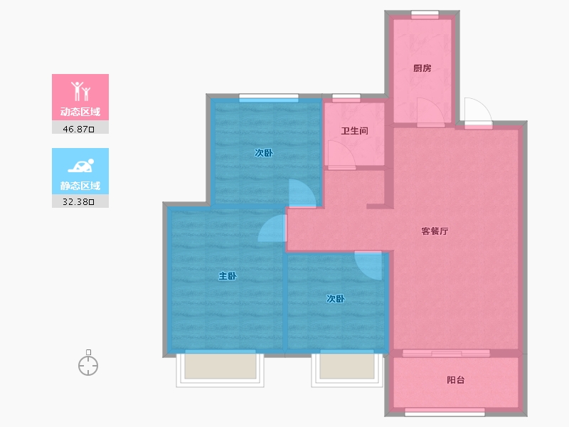 河北省-石家庄市-优步星辰-71.20-户型库-动静分区