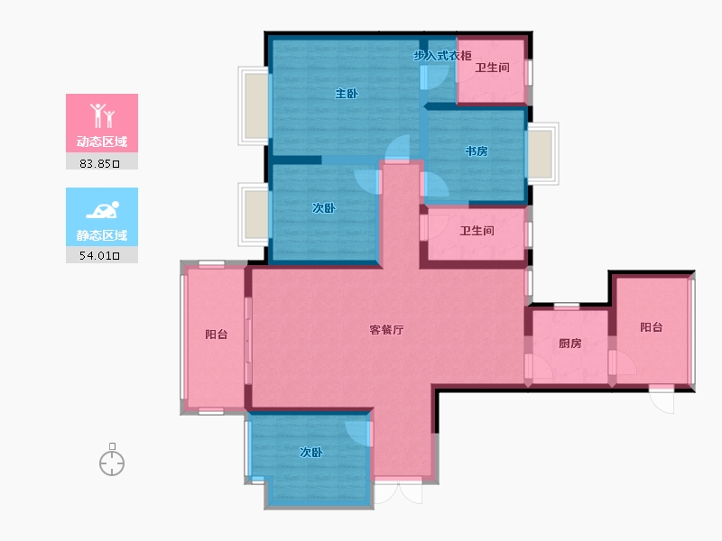 河南省-新乡市-松江帕提欧-三期-133.60-户型库-动静分区