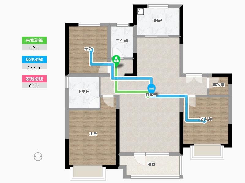 山东省-济南市-华润置地公元九里-104.00-户型库-动静线