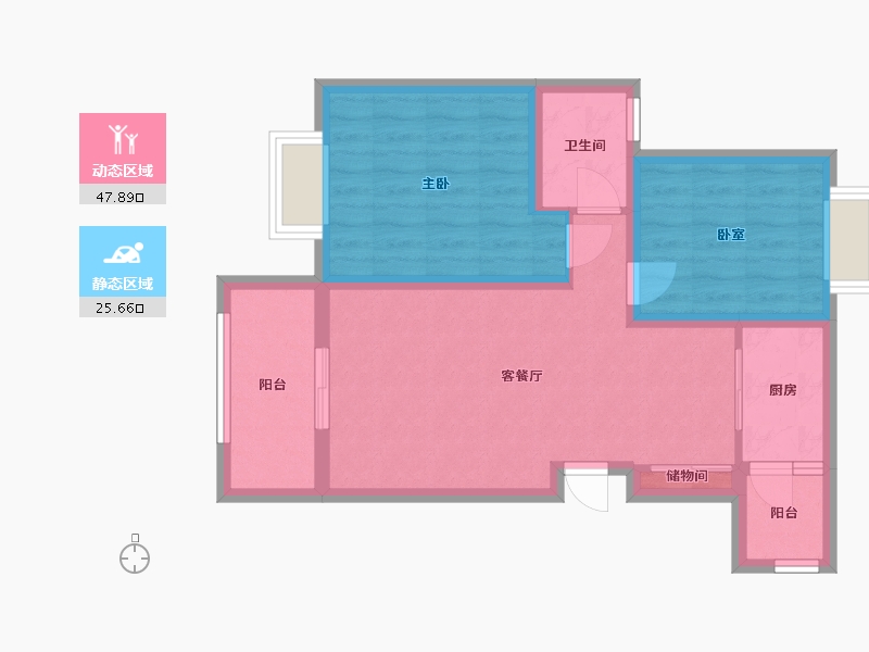 四川省-成都市-世尊颐城-97.49-户型库-动静分区