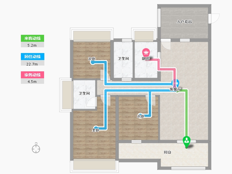 湖北省-孝感市-碧溪天地-100.80-户型库-动静线