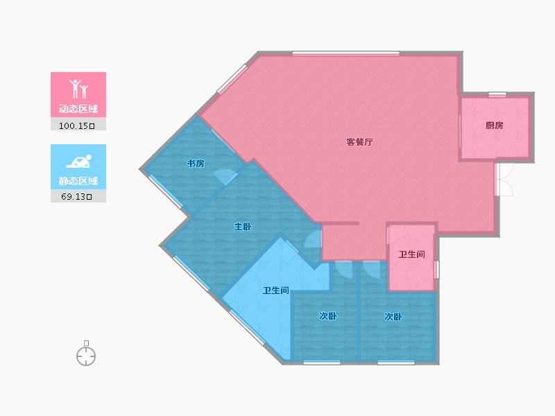 上海-上海市-格力海德壹号-158.40-户型库-动静分区