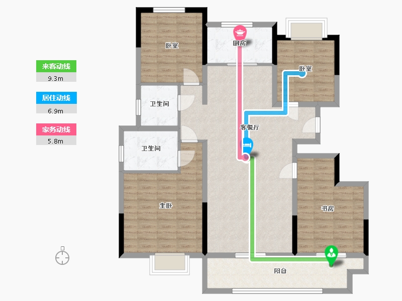 安徽省-滁州市-祥生金麟府-118.00-户型库-动静线