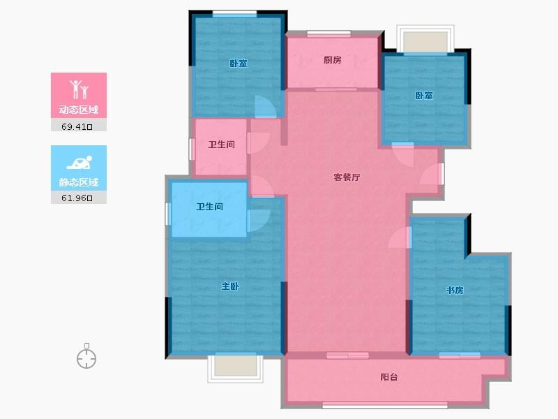 安徽省-滁州市-祥生金麟府-118.00-户型库-动静分区