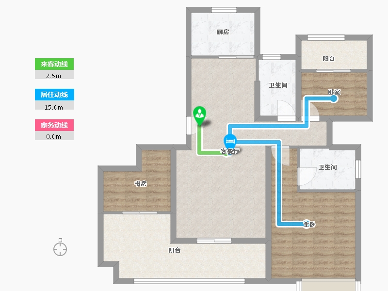 湖南省-怀化市-阅江山南区-99.60-户型库-动静线