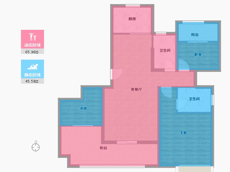 湖南省-怀化市-阅江山南区-99.60-户型库-动静分区