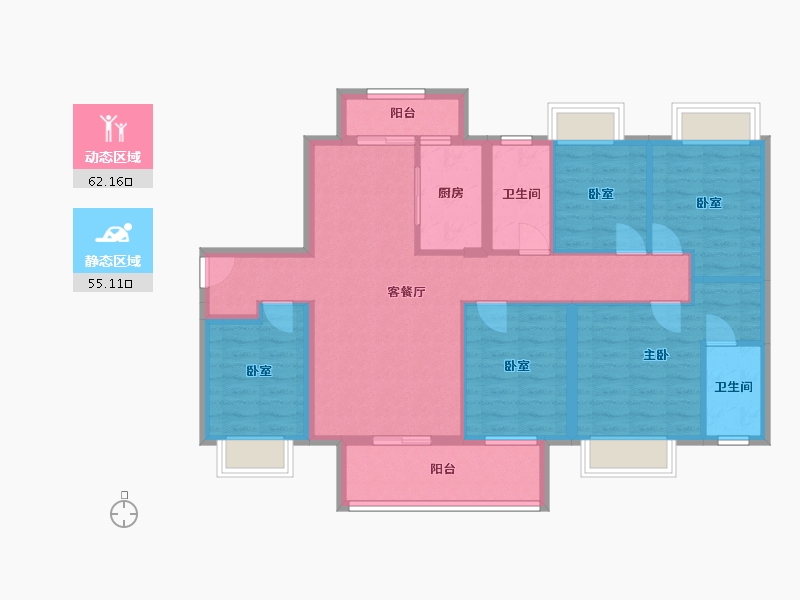 广西壮族自治区-南宁市-洋浦星-114.40-户型库-动静分区