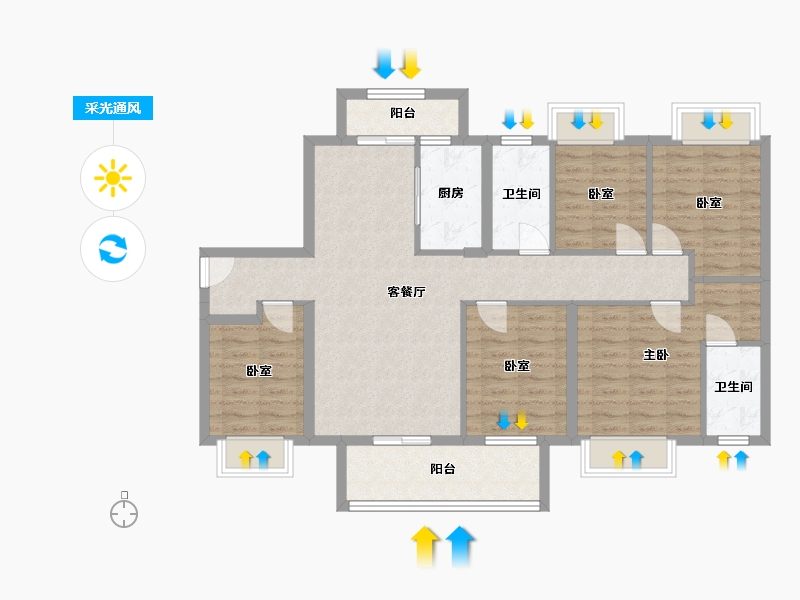 广西壮族自治区-南宁市-洋浦星-114.40-户型库-采光通风