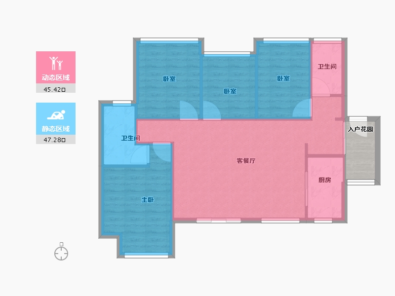 广东省-珠海市-碧水岸-89.08-户型库-动静分区