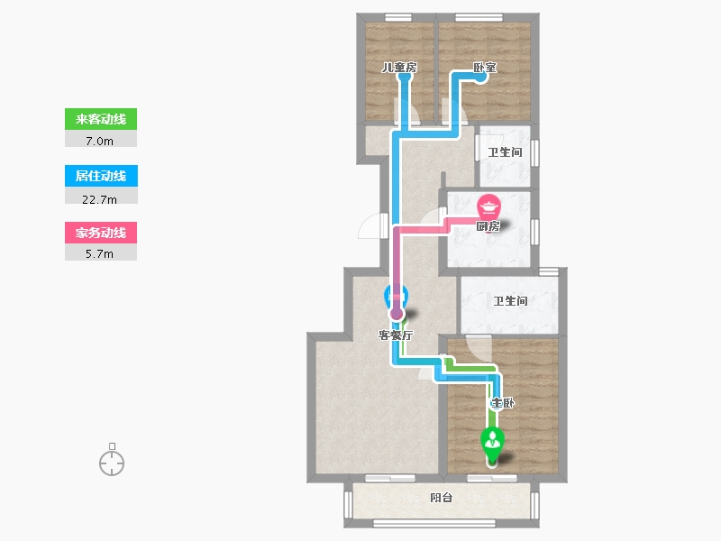 河北省-廊坊市-金地都会风华-78.40-户型库-动静线