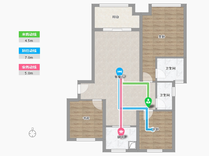 湖北省-武汉市-花山郡-85.00-户型库-动静线